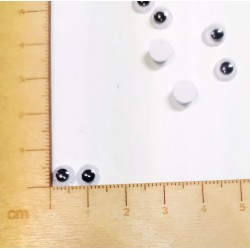 Pašlīmējošās acis, 6mm, 3 pāri