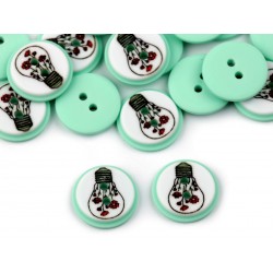 Button with two holes, 15.3mm