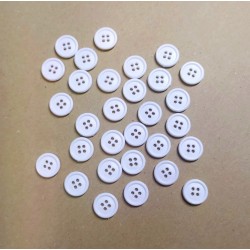 Baltas veļas pogas, 15mm