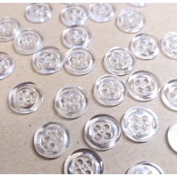 Transparent button, 12mm