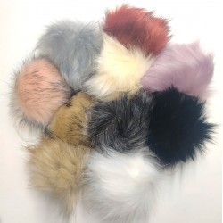 Faux fur pompom for hats, 1...