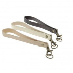Faux leather bag handle...