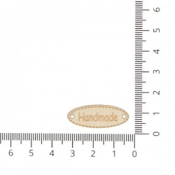 Wooden tag "Handmade", 5pcs.