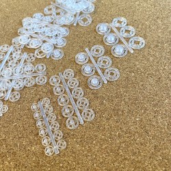Sew-on press studs, 7-15mm