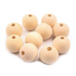 Wooden Beads, 18mm, 10pcs