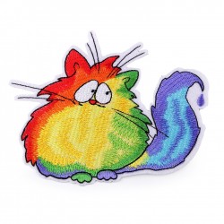 Applique - colorful cat,...