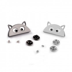 Wallet clasp - cat, 18x35mm