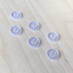 Caurspīdīga kreklu poga, 12mm