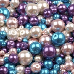 Glass bead set, 50g.