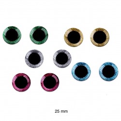 Toy eyes with glitter, 1...