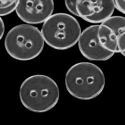 Transparent button, 15mm