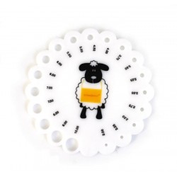 Knitting needle sizer