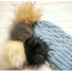 Faux fox fur ball, 1 pc.