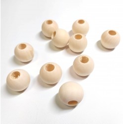Wooden Beads, 20mm - 10pcs